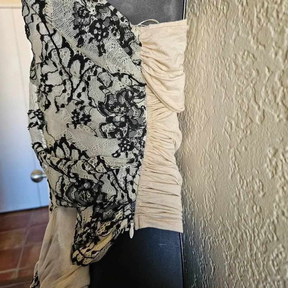 Anthropologie Dolan One-Shoulder Lace Top - Picture 7 of 11